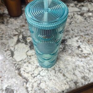 Blue Starbucks cup